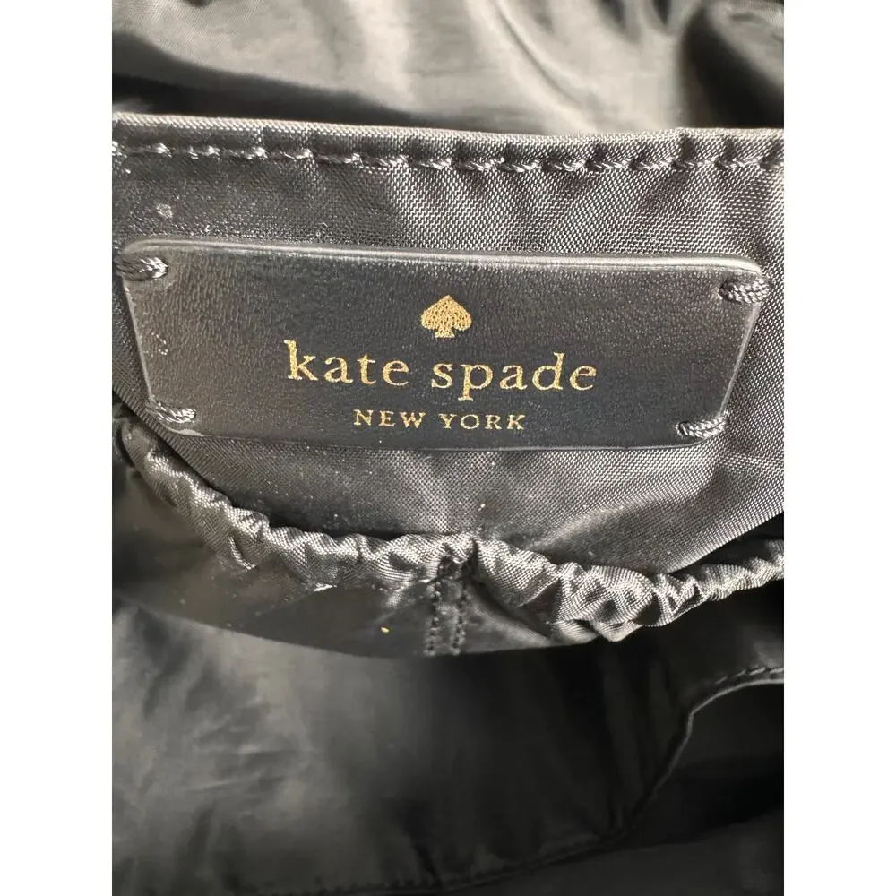 Kate Spade Chelsea Jae medium Satchel black nylon tote gold tone hardware